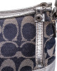 Coach Blue/Silver Signature Denim Shoulder Bag