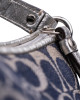 Coach Blue/Silver Signature Denim Shoulder Bag