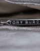 Tory Burch Silver Leather Reva Logo Crossbody Bag