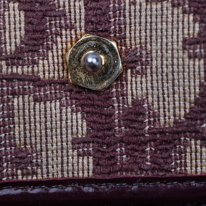 Christian Dior Oblique Maroon Coin Purse 