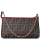 Fendi Tobacco/Pink Zucca Coated Canvas Pochette