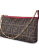 Fendi Tobacco/Pink Zucca Coated Canvas Pochette