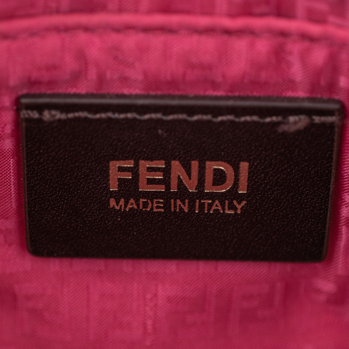 Fendi Tobacco/Pink Zucca Coated Canvas Pochette