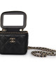 Chanel Black Quilted Leather Small Vanity with Chain