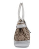 Coach Beige/White Signature Canvas HandBag