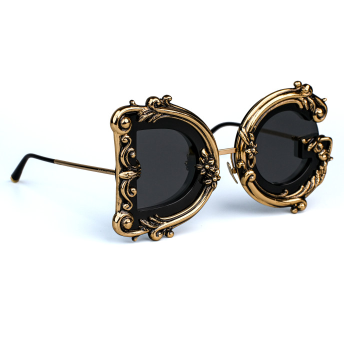 Dolce & Gabanna Gold/Black Baroque Sunglasses