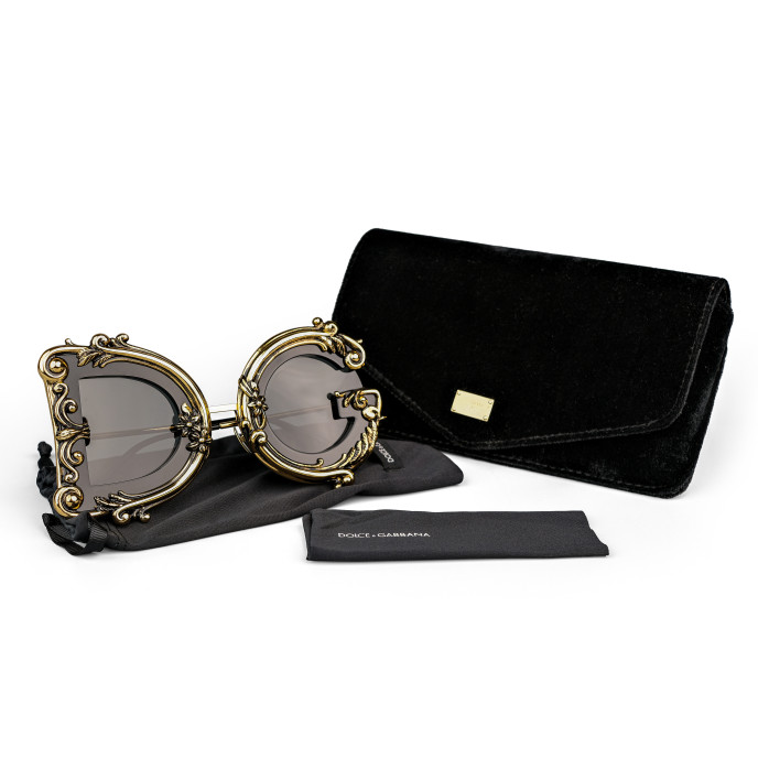 Dolce & Gabanna Gold/Black Baroque Sunglasses