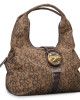 DKNY Monogram Hobo Turn Lock Shoulder Bag