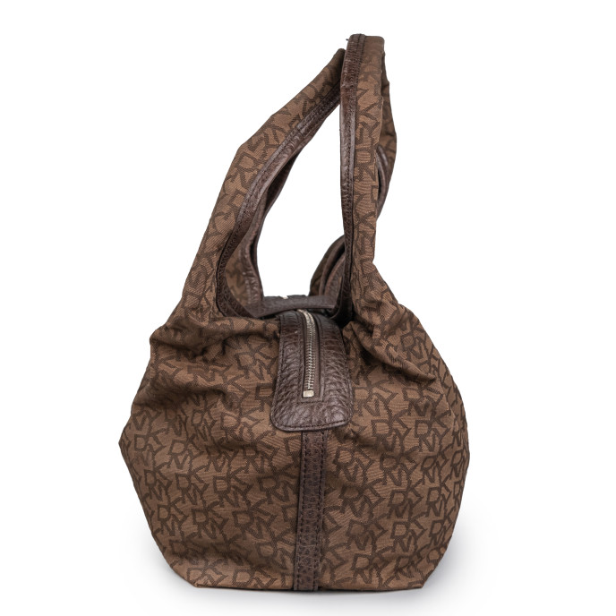 DKNY Monogram Hobo Turn Lock Shoulder Bag