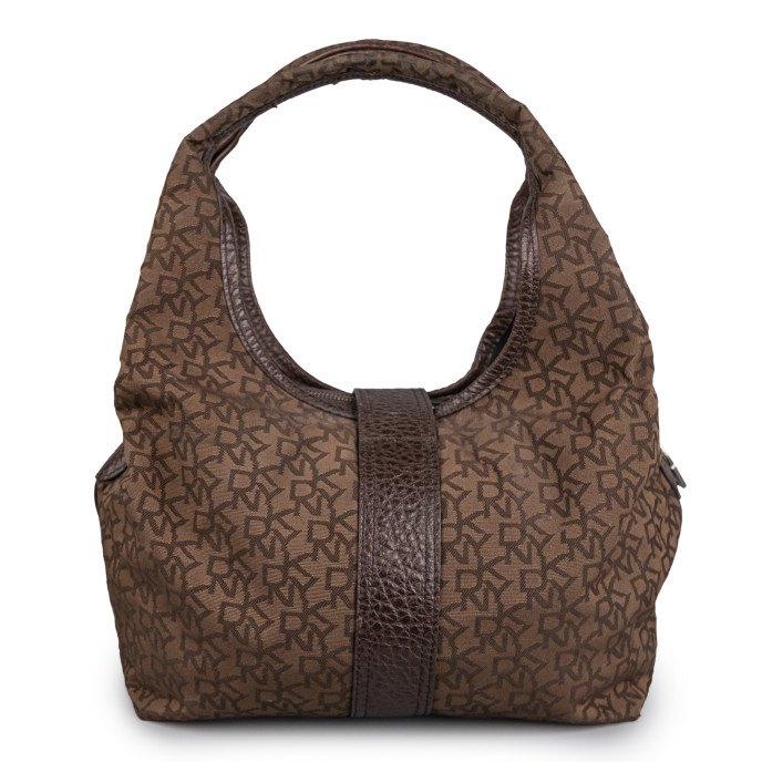 DKNY Monogram Hobo Turn Lock Shoulder Bag