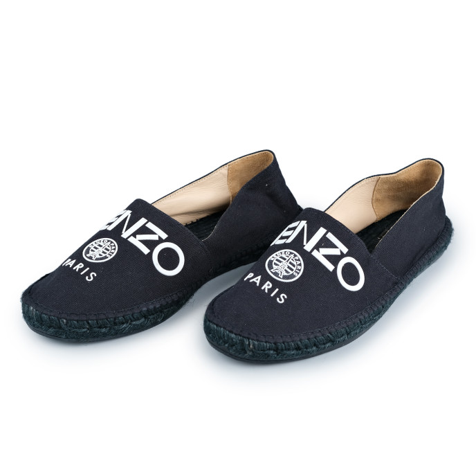 Kenzo Black Canvas Men's Espadrilles EU 44