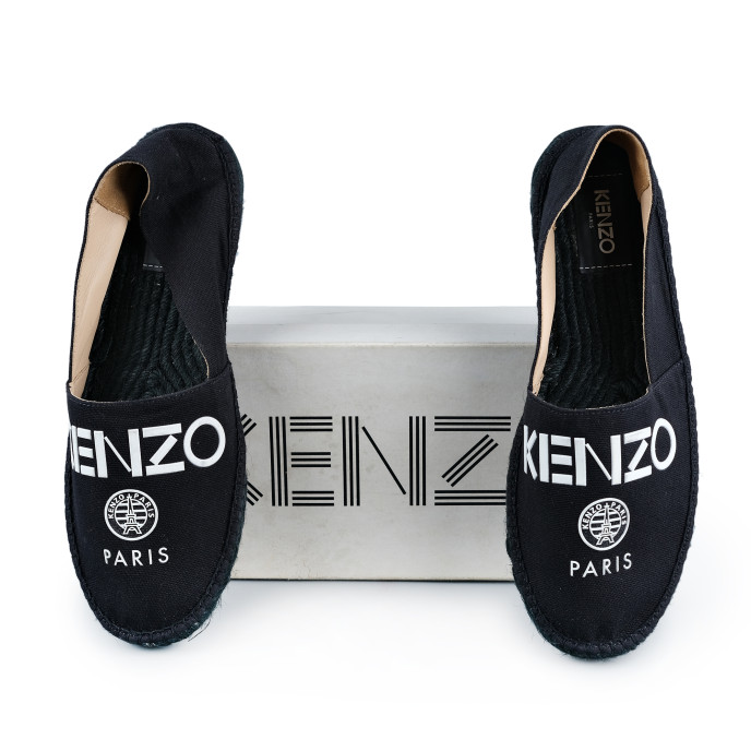 Kenzo Black Canvas Men's Espadrilles EU 44