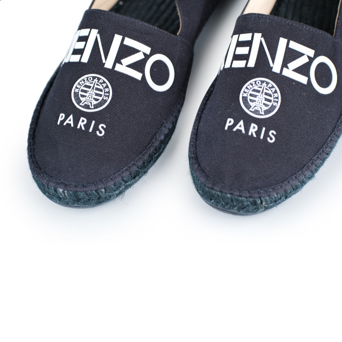 Kenzo Black Canvas Men's Espadrilles EU 44