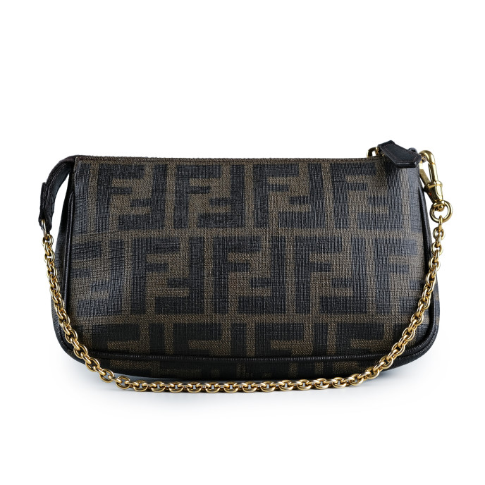 Fendi Brown Zucca Canvas Pochette