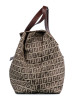 Fendi Brown Zucchino Canvas Shoulder Bag