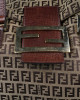 Fendi Brown Zucchino Canvas Shoulder Bag