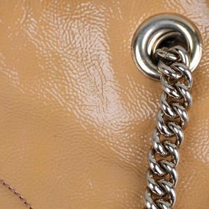 Gucci Beige Patent Leather Soho Shoulder Bag