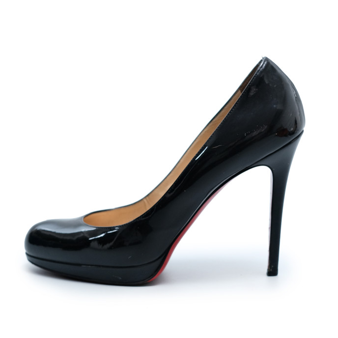 Christian Louboutin Black Patent Leather Fifi Pumps  