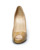 Christian Louboutin Beige Patent Lady Peep Pumps Size