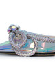 Mach & Mach Multicolor PVC Crystal Embellished Double Bow Mules Size 36 