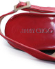 Jimmy Choo Red Patent Leather Cork Wedges Size 40