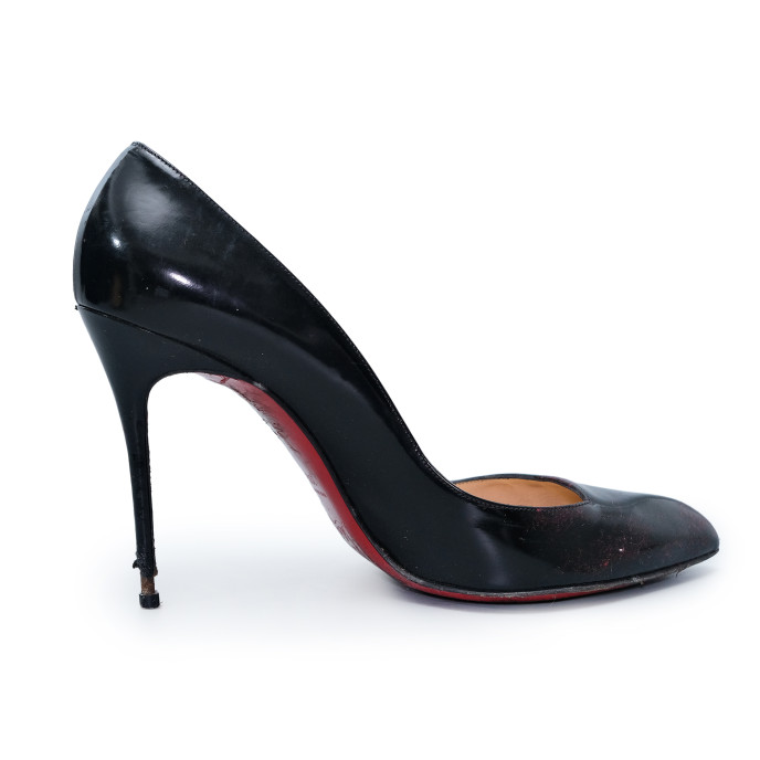 Christian Louboutin Black Patent Leather Pigalle Pumps 