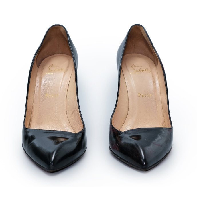 Christian Louboutin Black Patent Leather Pigalle Pumps 