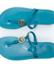 Michael Kors Turquoise Jelly Thong Flat Sandals