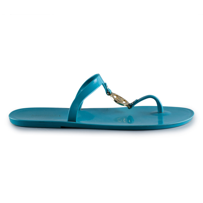 Michael Kors Turquoise Jelly Thong Flat Sandals