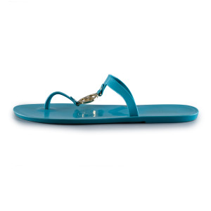 Michael Kors Turquoise Jelly Thong Flat Sandals
