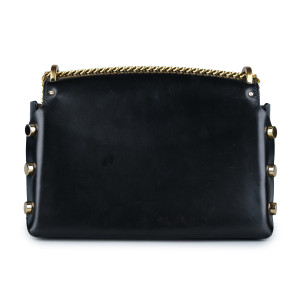 Jimmy Choo Black Leather Lockett Shoulder Bag