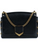 Jimmy Choo Black Leather Lockett Shoulder Bag