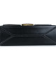 Jimmy Choo Black Leather Lockett Shoulder Bag