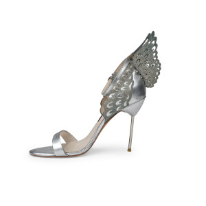 Sophia Webster Silver Evangeline Angel Wing High-Heel Sandals