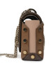 Jimmy Choo Cream/ Brown Leather Lockett Shoulder Bag