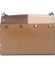 Jimmy Choo Cream/ Brown Leather Lockett Shoulder Bag