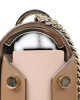 Jimmy Choo Cream/ Brown Leather Lockett Shoulder Bag