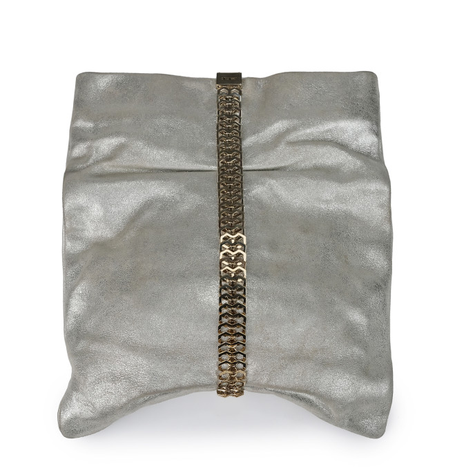 Jimmy Choo Chandra Metallic Chain Clutch