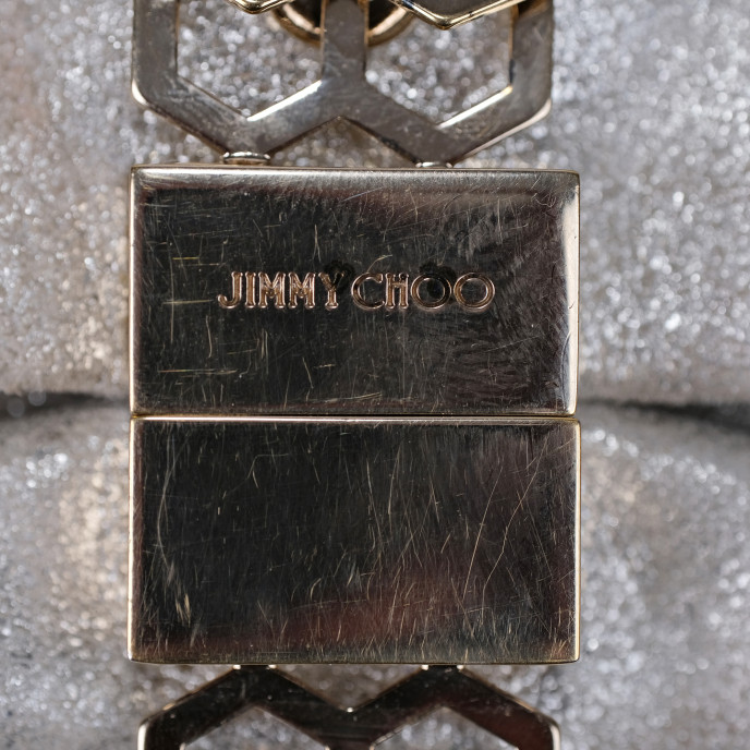 Jimmy Choo Chandra Metallic Chain Clutch