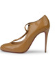 Christian Louboutin Beige Patent Leather Tpoppins Pumps 