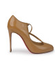 Christian Louboutin Beige Patent Leather Tpoppins Pumps 