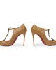 Christian Louboutin Beige Patent Leather Tpoppins Pumps 