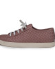 Bottega Veneta Beige Women's Intrecciato Leather Lace Up Sneakers