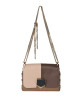 Jimmy Choo Cream/ Brown Leather Lockett Shoulder Bag