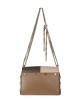 Jimmy Choo Cream/ Brown Leather Lockett Shoulder Bag