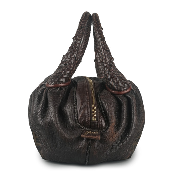 Fendi Brown Zucca Canvas/Leather Shoulder Bag