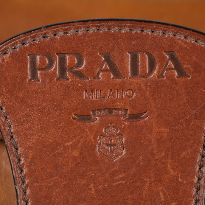 Prada Brown Vittelo Cuoio Shoulder Bag