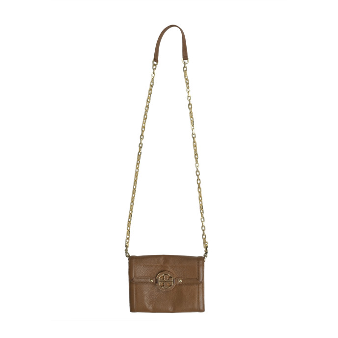 Tory Burch Tan Leather Amanda Chain Strap Crossbody Bag