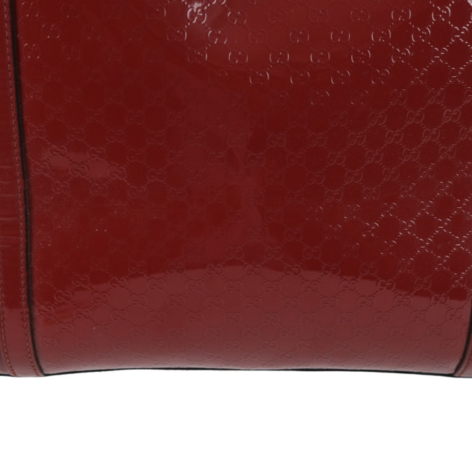 Gucci Red Microguccisima Patent Leather Medium Nice Tote Bag