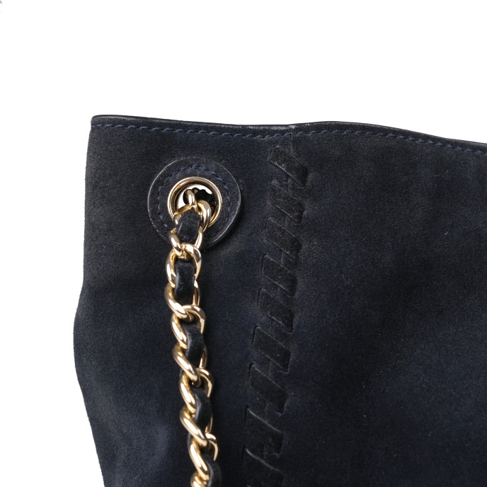 Tory Burch Black Suede Tote Bag